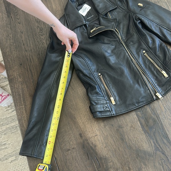 Mauritius cool leather jacket with light gold zipper. NWT - Picture 12 of 15